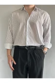Old Money Rahat Kalıp Çizgili Gömlek - 4