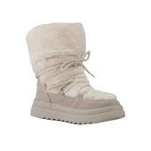 Stato Hakiki Süet Deri Kadın Bot Beyaz thumbnail 7