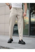 ERKEK PREMİUM DUBLE PAÇA BEL DESTEKLİ KUMAŞ PANTOLON - 1