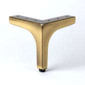 (4 Adet) Mobilya Ayağı Modern Ayak Dayanıklı Koltuk Sehpa Masa TV Ünitesi 12 cm Antik Sarı Metal thumbnail 6