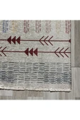 Pastel Home Bohem Tarzı Etnik Desenli Şönil Halı Kilim Yolluk Bej Renkli Çocuk Odası Oturma Odası Mutfak Kaymaz - 2