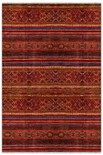 Pastel Home Renkli Bordo Tasarım Şönil Halı Kilim Yolluk Kaymaz Yıkanabilir Salon Oturma Odası Halısı Mutfak - 1