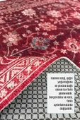Pastel Home Tasarım Bordo Kırmızı Türkmen Klasik Şönil Halı Kilim Yolluk Kaymaz Yıkanabilir Salon Mutfak Koridor - 5