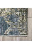 Pastel Home Antrasit Eskitme Desenli Şönil Halı Kilim Yolluk Kaymaz Taban Yıkanabilir Kendinden Saçaklı - 2
