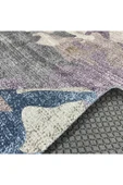 Pastel Home Mavi Mor Gri Abstract Şönil Halı Kilim Yolluk Yıkanabilir Kaymaz Salon Koridor Mutfak thumbnail 4