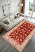 Pastel Home Mavi Klasik Şönil Halı Kilim Yolluk Yıkanabilir Kaymaz Oturma Odası Salon Mutfak Halısı - 10