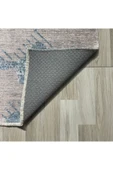 Pastel Home Gri Mavi Şönil Halı Kilim Yolluk Kaymaz Saçaklı Yıkanabilir Salon Koridor Mutfak Oturma Odası - 3