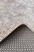Pastel Home Gri Vizon Abstract Şönil Halı Kilim Yolluk Saçaklı Kaymaz Yıkanabilir Mutfak Salon Koridor thumbnail 4