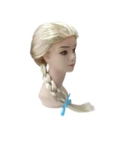 Platin Altın Dore Renk Karlar Ülkesi Elsa Frozen Peruğu Çocuk Boy thumbnail 1