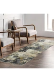 Pastel Home Gri Antrasit Hardal Şönil Halı Kilim Yolluk Saçaklı Kaymaz Yıkanabilir Mutfak Salon Koridor thumbnail 7