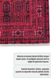 Pastel Home Tasarım Bordo Kırmızı Afgan Türkmen Şönil Halı Kilim Yolluk Kaymaz Yıkanabilir Salon Mutfak Koridor thumbnail 3