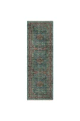 Pastel Home Vintage Yeşil Şönil Halı Kilim Yolluk Kaymaz Yıkabanilir Saçaklı Salon Mutfak Koridor - 6