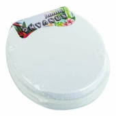 Jumbo düz beyaz ekstra kalın yumuşak süngerli klozet kapağı - 1