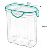 Kilitli Kapaklı Contalı Hava,Su Sıvı Geçirmez 2,4 Litre Erzak Saklama Kabı-SA590 (5284) thumbnail 4