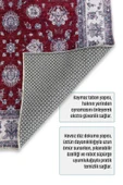 Pastel Home Mavi Klasik Şönil Halı Kilim Yolluk Yıkanabilir Kaymaz Oturma Odası Salon Mutfak Halısı - 8