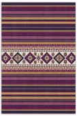 Pastel Home Eskitme Mor Hardal Renkli Şönil Halı Kilim Yolluk Yıkanabilir Kaymaz Saçaklı - 1