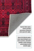 Pastel Home Tasarım Bordo Kırmızı Afgan Türkmen Şönil Halı Kilim Yolluk Kaymaz Yıkanabilir Salon Mutfak Koridor thumbnail 4
