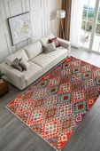 Pastel Home Renkli Anadolu Kilim Şönil Halı Yolluk Yıkanabilir Saçaklı Kaymaz Mutfak Koridor Oturma Yatak Odası - 2