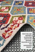 Pastel Home Renkli Anadolu Kilim Şönil Halı Yolluk Yıkanabilir Saçaklı Kaymaz Mutfak Koridor Oturma Yatak Odası - 5