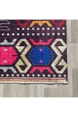 Pastel Home Bej Pembe Anadolu Kilim Modeli Şönil Halı Kilim Yolluk Kaymaz Yıkanabilir Salon Koridor Mutfak - 8