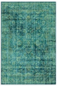 Pastel Home Su Yeşili Eskitme Şönil Halı Kilim Yolluk Kaymaz Yıkanabilir Saçaklı Oturma Odası Mutfak Koridor - 1