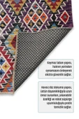 Pastel Home Renkli Anadolu Kilim Şönil Halı Yolluk Yıkanabilir Saçaklı Kaymaz Mutfak Koridor Oturma Yatak Odası - 4