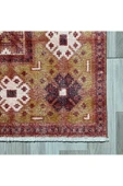Pastel Home Turuncu Klasik Şönil Halı Kilim Yolluk Kaymaz Yıkanabilir Koridor Mutfak Oturma Odası Çocuk Odası - 2