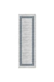Pastel Home Modern Gri Çerçeveli Gri Şönil Halı Kilim Yolluk Yıkanabilir Kaymaz Salon Mutfak Koridor thumbnail 12