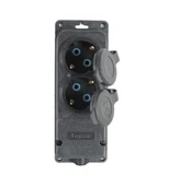 Byes Kauçuk Monofaze 2'li Grup Priz 1x16A. 220V. IP44 ( 2 Adet ) thumbnail 1