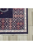 Pastel Home Etnik Gece Mavisi Şönil Halı Kilim Yolluk Kaymaz Yıkanabilir Salon Mutfak Oturma Odası Koridor thumbnail 2