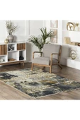 Pastel Home Gri Antrasit Hardal Şönil Halı Kilim Yolluk Saçaklı Kaymaz Yıkanabilir Mutfak Salon Koridor thumbnail 5