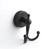 İkili Askılık Vidalı Paslanmaz Metal Duvar Askısı Banyo ve Mutfak İçin Mat Siyah thumbnail 6