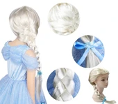 Platin Altın Dore Renk Karlar Ülkesi Elsa Frozen Peruğu Çocuk Boy thumbnail 2