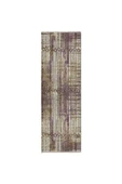 Pastel Home Bohem Etnik Desenli Mor Kahve Şönil Halı Kilim Yolluk Kaymaz Yıkanabilir Saçaklı - 6