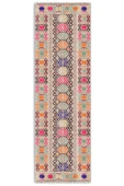 Pastel Home Bej Pembe Anadolu Kilim Modeli Şönil Halı Kilim Yolluk Kaymaz Yıkanabilir Salon Koridor Mutfak - 6