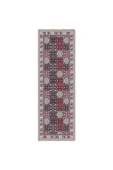 Pastel Home Ekru Bordo Antrasit Etnik Şönil Halı Kilim Yolluk Kaymaz Yıkanabilir Oturma Odası Mutfak Koridor - 6