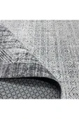 Pastel Home Gri Antrasit Çerçeveli Modern Şönil Halı Yolluk Kilim Salon Koridor Mutfak Kaymaz Yıkanabilir thumbnail 4