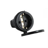 Byes 1X16a 220V Monofaze Kauçuk Uzatma Priz IP44 ( 5 Adet ) thumbnail 4