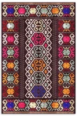 Pastel Home Bej Pembe Anadolu Kilim Modeli Şönil Halı Kilim Yolluk Kaymaz Yıkanabilir Salon Koridor Mutfak - 7