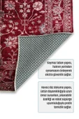 Pastel Home Tasarım Bordo Kırmızı Türkmen Klasik Şönil Halı Kilim Yolluk Kaymaz Yıkanabilir Salon Mutfak Koridor - 4