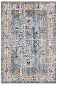 Pastel Home Bej Mavi Tasarım Şönil Halı Kilim Yolluk Kaymaz Yıkanabilir Saçaklı Oturma Odası Mutfak Koridor - 1