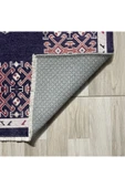 Pastel Home Etnik Gece Mavisi Şönil Halı Kilim Yolluk Kaymaz Yıkanabilir Salon Mutfak Oturma Odası Koridor thumbnail 3