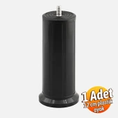 Keson 1 Adet 12 cm Siyah Plastik Mobilya Baza Tv Ünitesi Yükseltme Ayağı Destek Ayağı thumbnail 2