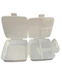 Beslenme Kutusu 4 Bölmeli Unicorn Beyaz Renk 1 Adet Yemek Saklama Kabı Beslenme Çantası - 3