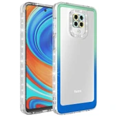 Xiaomi Redmi Note 9S Kılıf Simli ve Renk Geçiş Tasarımlı Lens Korumalı Zore Park Kapak thumbnail 1