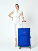 Benetton Büyük Boy Kumaş Valiz Saks Mavi Bnt2800 thumbnail 5