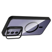 Galaxy S24 Plus Kılıf Standlı ve Kamera Lens Hediyeli M-Safe Şarj Özellikli Zore Etro Kapak thumbnail 7