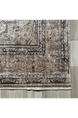Pastel Home Bej Vizon Kahve Vintage Göbekli Şönil Halı Kilim Yolluk Yıkanabilir Kaymaz Saçaklı thumbnail 10
