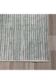 Pastel Home Yeşil saçaklı şönil pamuk dekoratif halı kilim - 2