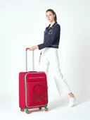 Benetton Kabin Boy Kumaş Valiz Kırmızı Bnt2200 thumbnail 6